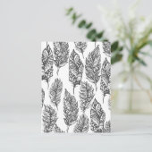 Carte Postale Doodle de plumes douces (Debout devant)