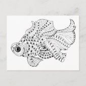 Carte Postale Doodle de poisson (Devant)