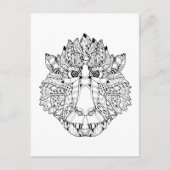 Carte Postale Doodle de tête de singe (Devant)