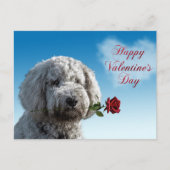Carte postale Doodle Dog de la Saint-Valentin (Devant)