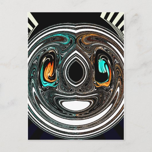 Carte Postale Doodle ethnique africain Zebra texturé Art Imprime (Devant)