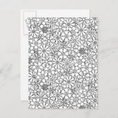 Carte Postale Doodle floral (Devant / Derrière)