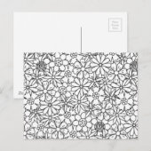 Carte Postale Doodle floral (Devant / Derrière)