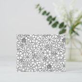 Carte Postale Doodle floral (Debout devant)
