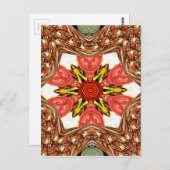 Carte Postale Doodle Floral Art Imprimer (Devant / Derrière)