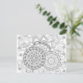 Carte Postale Doodle Flowers Et Mandalas (Debout devant)