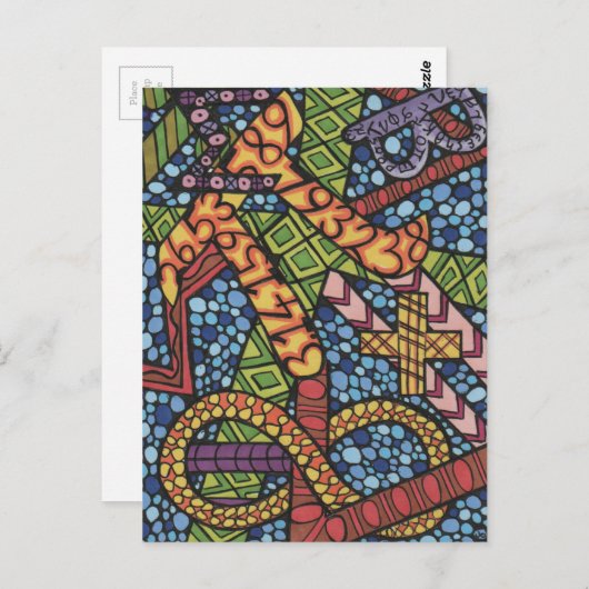 Carte Postale Doodle Geek math (Devant / Derrière)