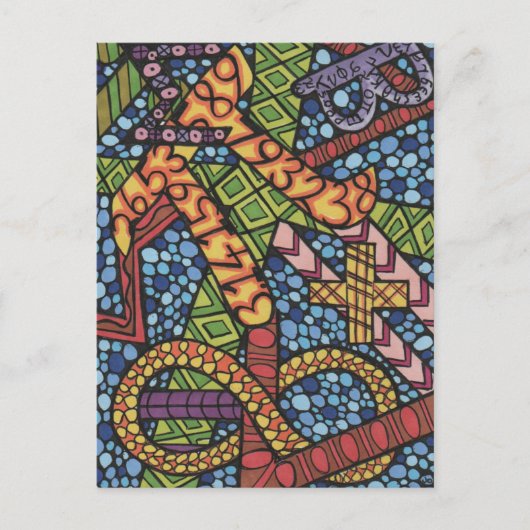 Carte Postale Doodle Geek math (Devant)