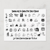 Carte postale Doodle Halloween (Devant)