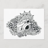 Carte Postale Doodle Hipster Camera (Devant)