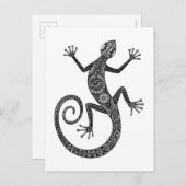 Carte Postale Doodle Lizard Ou Salamander (Devant / Derrière)