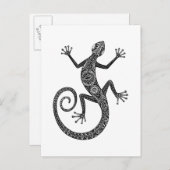 Carte Postale Doodle Lizard Ou Salamander (Devant / Derrière)
