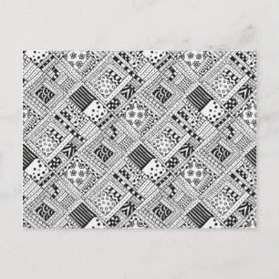 Carte Postale Doodle Motif indien