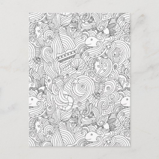 Carte Postale Doodle nautique (Devant)