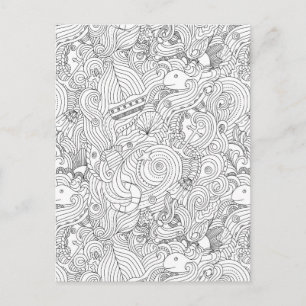 Carte Postale Doodle nautique