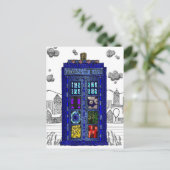 Carte Postale Doodle of a blue box (Debout devant)