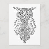 Carte Postale Doodle Owl (Devant)