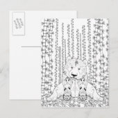 Carte Postale Doodle Panda Bambou (Devant / Derrière)