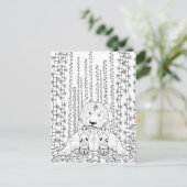 Carte Postale Doodle Panda Bambou (Debout devant)