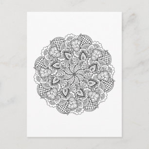 Carte Postale Doodle ronde