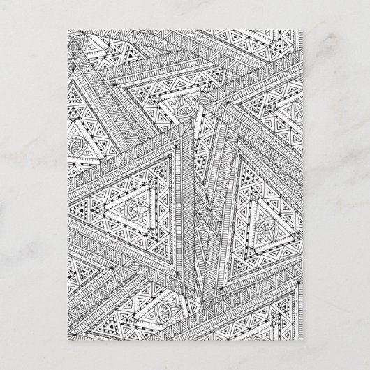 Carte Postale Doodle tribal 2 (Devant)