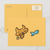 Carte postale Doodles Cat (Devant / Derrière)