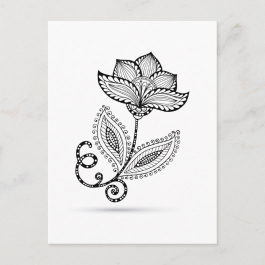 Carte Postale Doodles Henna Paisley Mehndi (Devant)