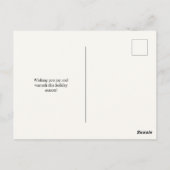 Carte Postale Doodles lunettes photo de famille de Noël (Dos)