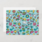 Carte postale Doodles totalement mignonne (Devant / Derrière)