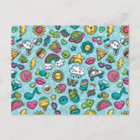 Carte postale Doodles totalement mignonne