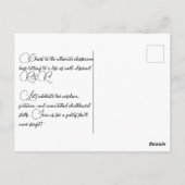 Carte Postale Doodretraite fleur moderne noir (Dos)