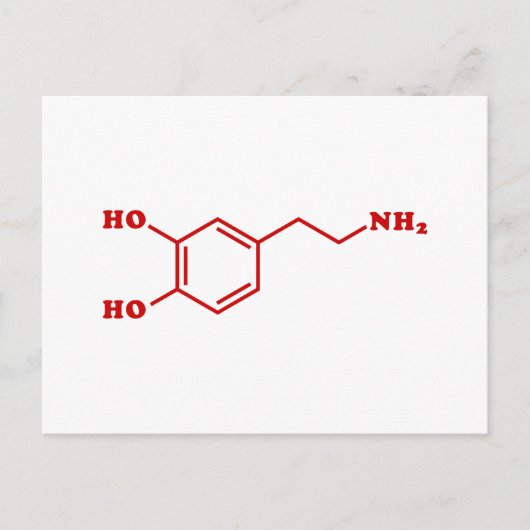 Carte Postale Dopamine formule chimique moléculaire (Devant)