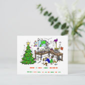 Carte postale d'opérateur de code Morse de Noël de (Debout devant)