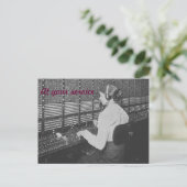 Carte postale d'opérateur de standard téléphonique (Debout devant)