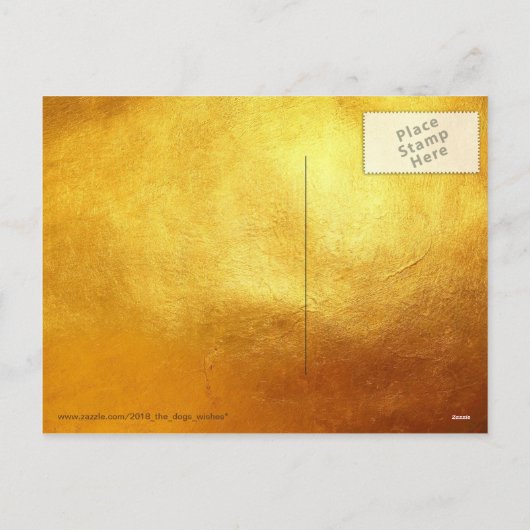 Carte postale d'or de salutation de Papercut de (Dos)