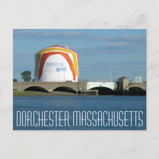 Carte Postale Dorchester Massachusetts "Boston Gas Tank" (Devant)