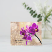 Carte postale d'orchidée violette (Debout devant)