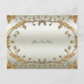 Carte postale dorée ornée (Devant)