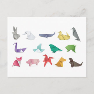 Carte postale d'origami japonais pour le post-croi