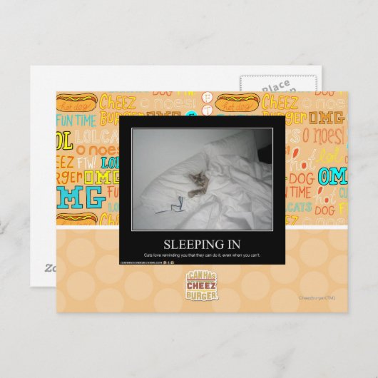 Carte Postale Dormir (Devant / Derrière)