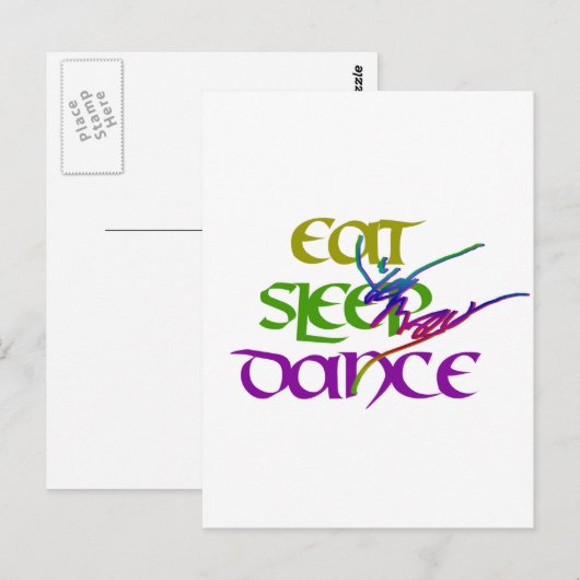 CARTE POSTALE DORMIR (Devant / Derrière)