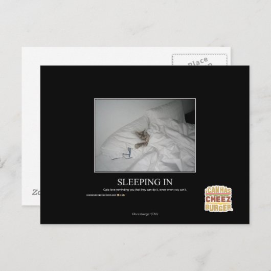 Carte Postale Dormir (Devant / Derrière)