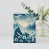 Carte Postale Dormir à la licorne à Dandylions (Debout devant)