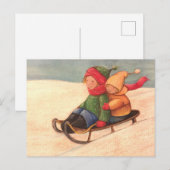 Carte Postale Dormir à travers la neige (Devant / Derrière)