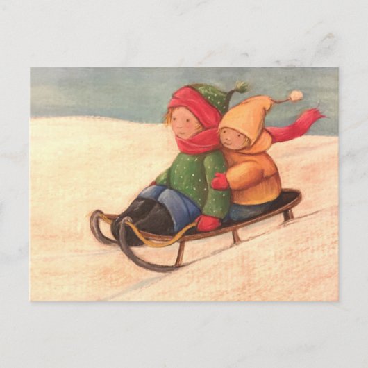 Carte Postale Dormir à travers la neige (Devant)