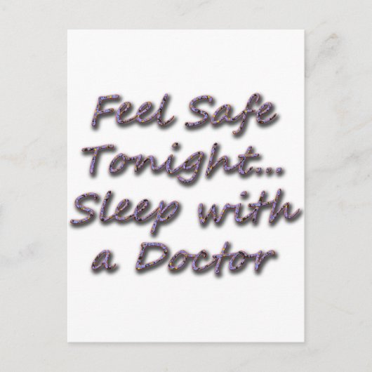 Carte Postale dormir avec un médecin (Devant)