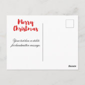 Carte Postale Dormir Chat de Noël Aquarelle Wreath Verdure (Dos)