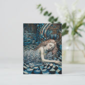 Carte Postale Dormir dans le musée d'art (Debout devant)