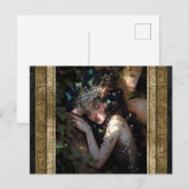Carte Postale Dormir Fairy Girl Imaginaire Art (Devant / Derrière)
