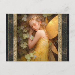 Carte Postale Dormir Fairy Girl Imaginaire Art